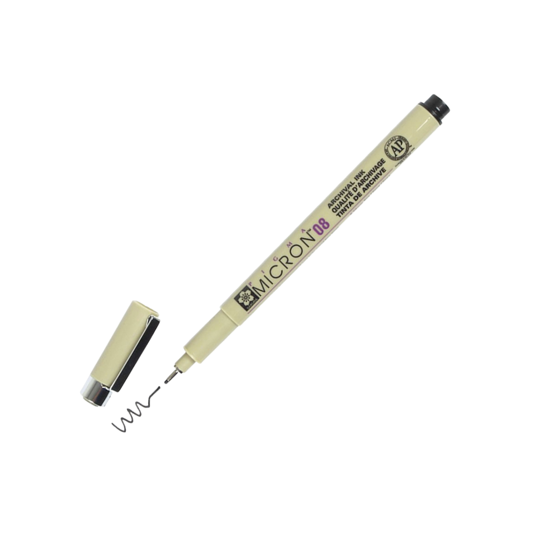 Sakura Pigma Micron 08 Black — with packaging