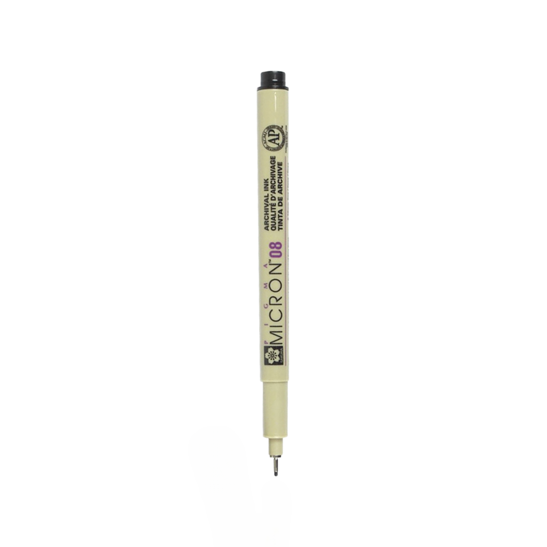 Sakura Pigma Micron 08 Black — side view