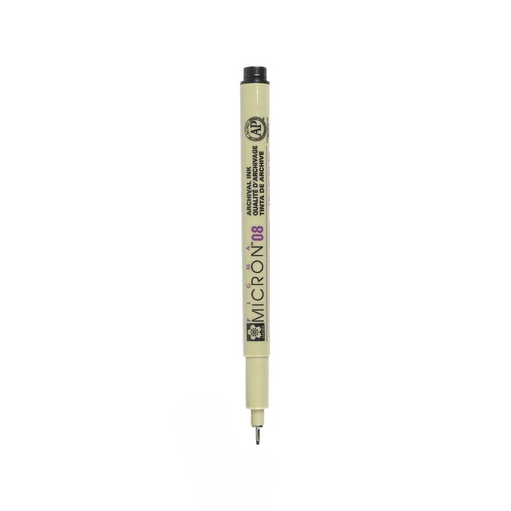 Sakura Pigma Micron 08 Black — side view