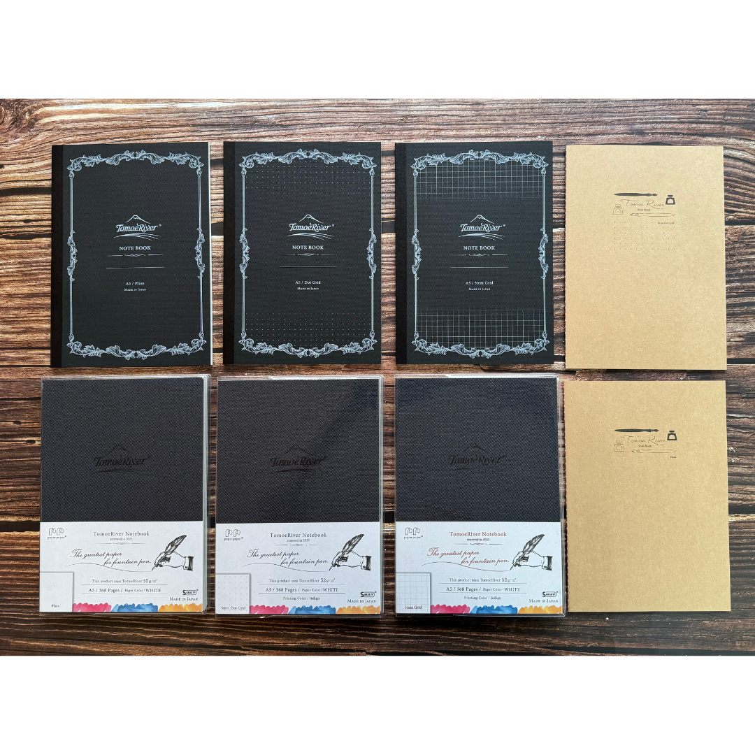 Sanzen Tomoe River FP A5 Hardcover Notebook - Plain (368 pages)