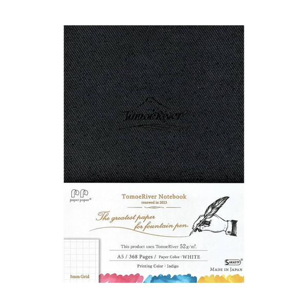 Sanzen Tomoe River FP A5 Hardcover Notebook - Grid (368 pages) — front cover