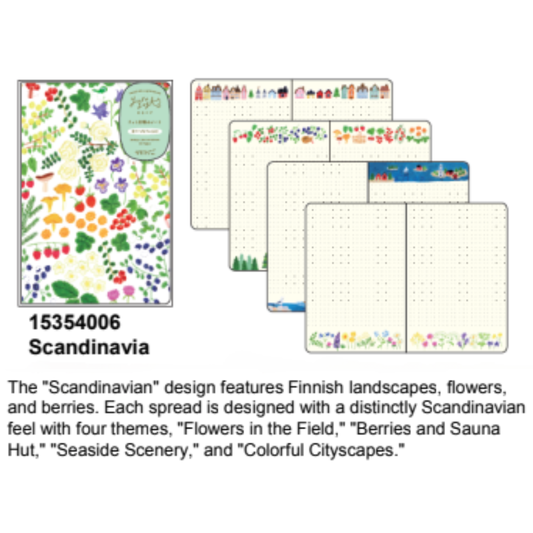 Midori Yuru Log Notebook [B6] - Scandinavia