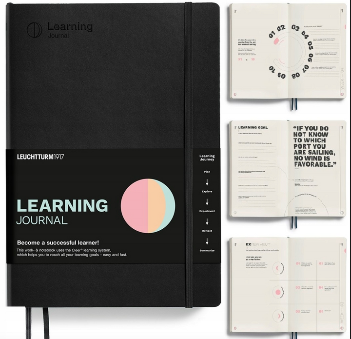 Leuchtturm1917 B5 Composition Softcover Learning Journal in Black — Leuchtturm1917 notebook — quality writing journal with premium paper, at Cityluxe Singapore stationery store