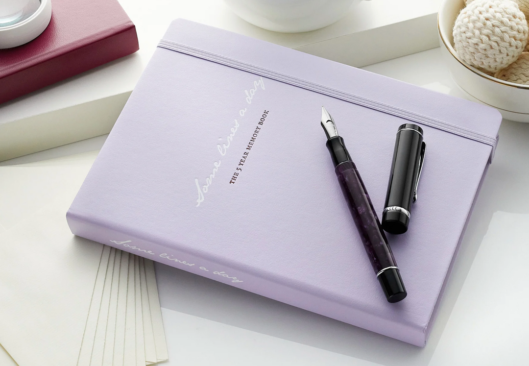 Leuchtturm1917 Some Lines A Day A5 Medium Hardcover Notebook in Lilac — Leuchtturm1917 notebook — quality writing journal with premium paper, at Cityluxe Singapore stationery store