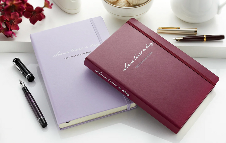 Leuchtturm1917 Some Lines A Day A5 Medium Hardcover Notebook in Lilac — Leuchtturm1917 notebook — quality writing journal with premium paper, at Cityluxe Singapore stationery store