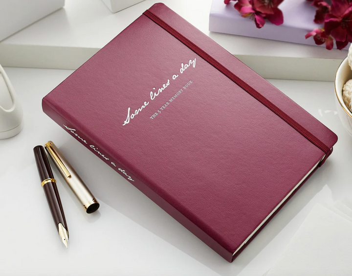 Leuchtturm1917 Some Lines A Day A5 Medium Hardcover Notebook in Port Red — Leuchtturm1917 notebook — quality writing journal with premium paper, at Cityluxe Singapore stationery store
