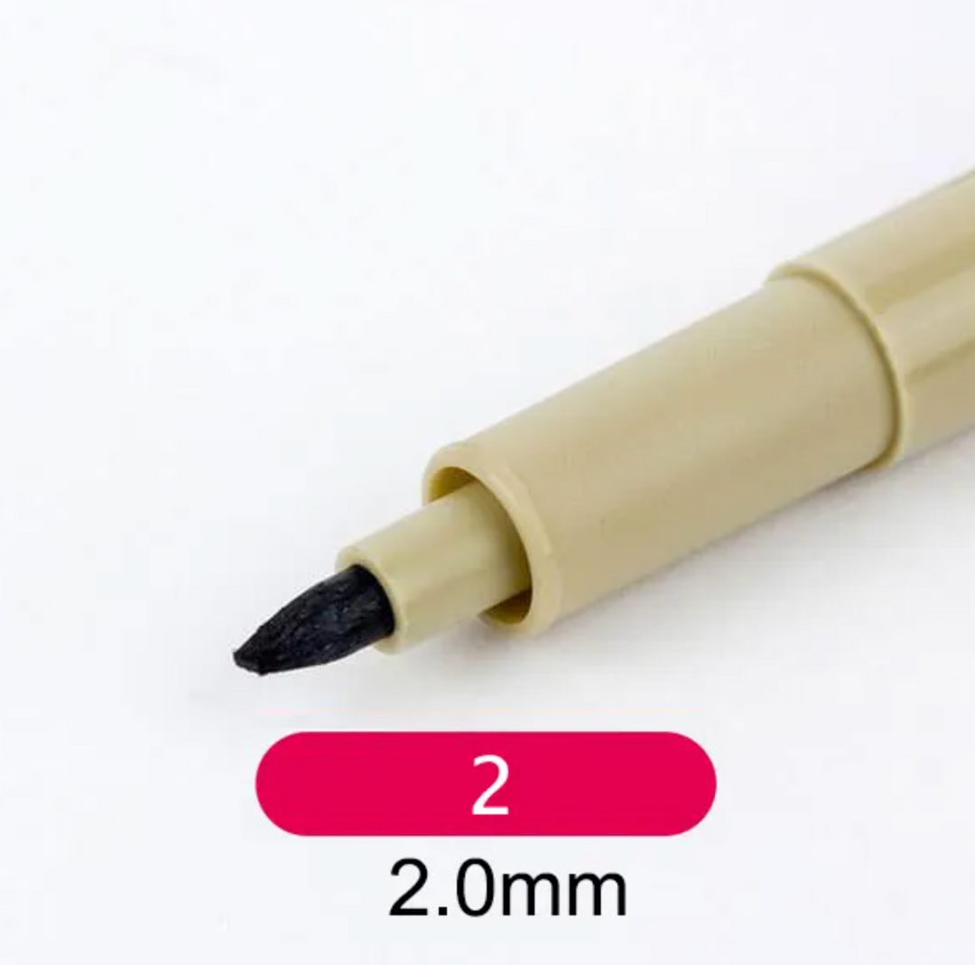 Sakura Pigma Graphic 2 Pen 2mm in Black — Sakura pen — premium stationery and lifestyle, at Cityluxe Singapore