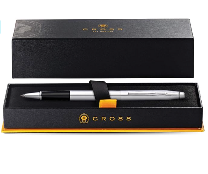 Cross Classic Century Lustrous Chrome Rollerball Pen — Cross rollerball pen — fluid gel ink writing instrument, at Cityluxe Singapore