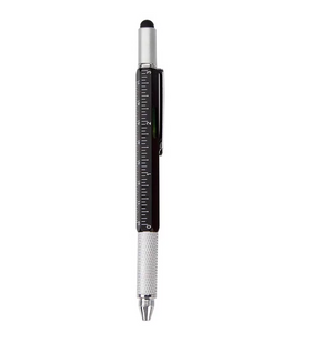 Monteverde S-115 7-in-1 Plastic Tool Ballpoint Pen with Stylus Black