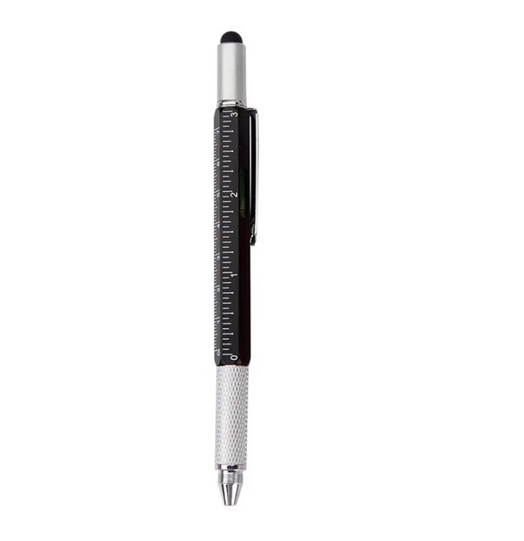 将图片加载到图库查看器，Monteverde S-115 7-in-1 Plastic Tool Ballpoint Pen with Stylus Black
