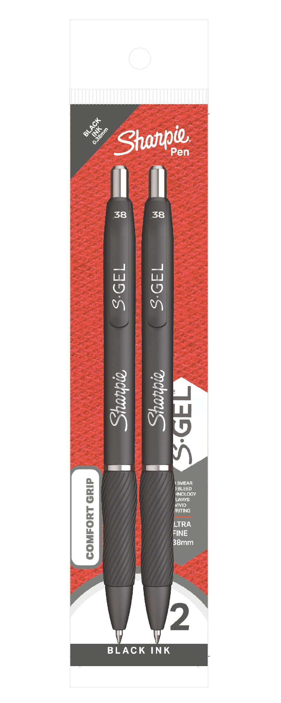 Sharpie Pen S GEL 0.38MM RT 2'S - Black