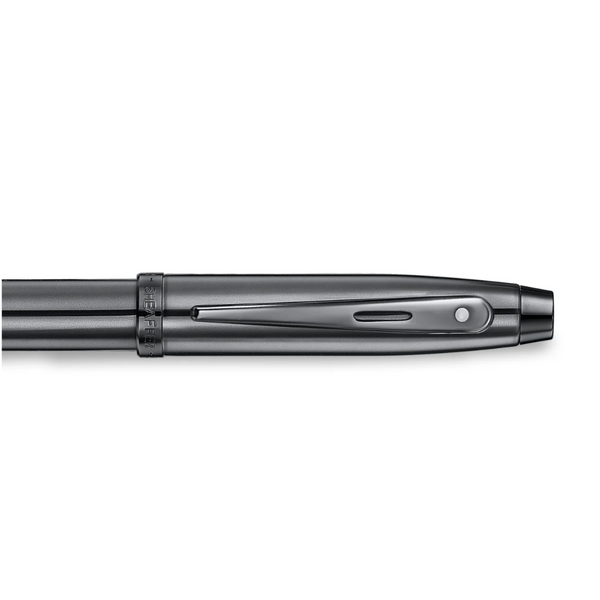 将图片加载到图库查看器，Sheaffer 100 9375 Ballpoint Pen - Ionic Gunmetal Grey with Shiny PVD Trims
