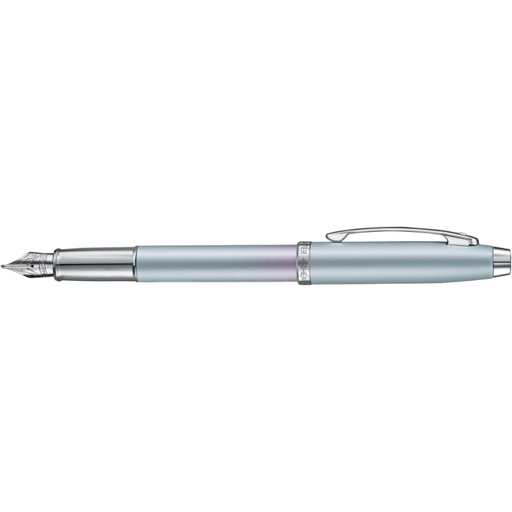 Sheaffer 100 9376 Expressions Blue and Pink Pearlised Gradient  with Chrome-plated Trims Fountain Pen (WW31 Expressions) — Sheaffer fountain pen — precision nib writing instrument, at Cityluxe Singapo