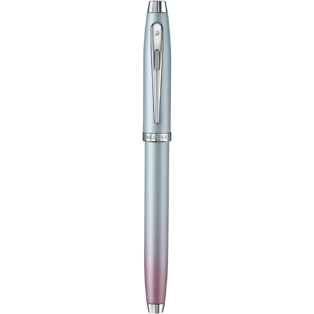 Sheaffer 100 9376 Expressions Blue and Pink Pearlised Gradient Rollerball Pen with Chrome-plated Trims (WW31 Expressions) …