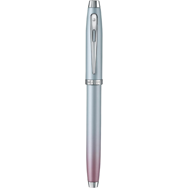 Load image into Gallery viewer, Sheaffer 100 9376 Expressions Blue and Pink Pearlised Gradient Rollerball Pen with Chrome-plated Trims (WW31 Expressions)

