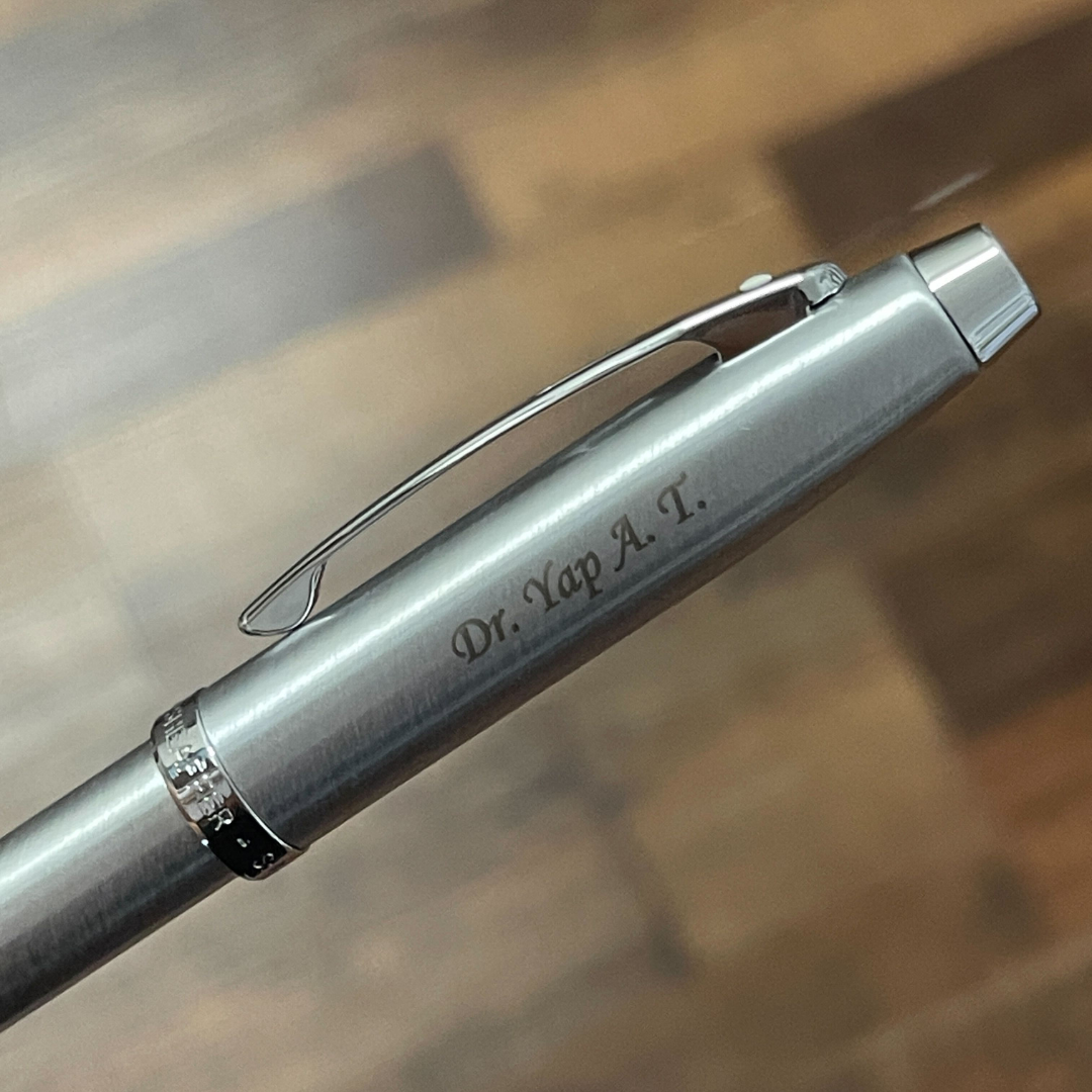 Sheaffer 100 E9306 Brushed Chrome With Chrome Plated Trims Ballpoint Pen (WW30) — Sheaffer ballpoint pen — reliable smooth-writing everyday pen, at Cityluxe Singapore
