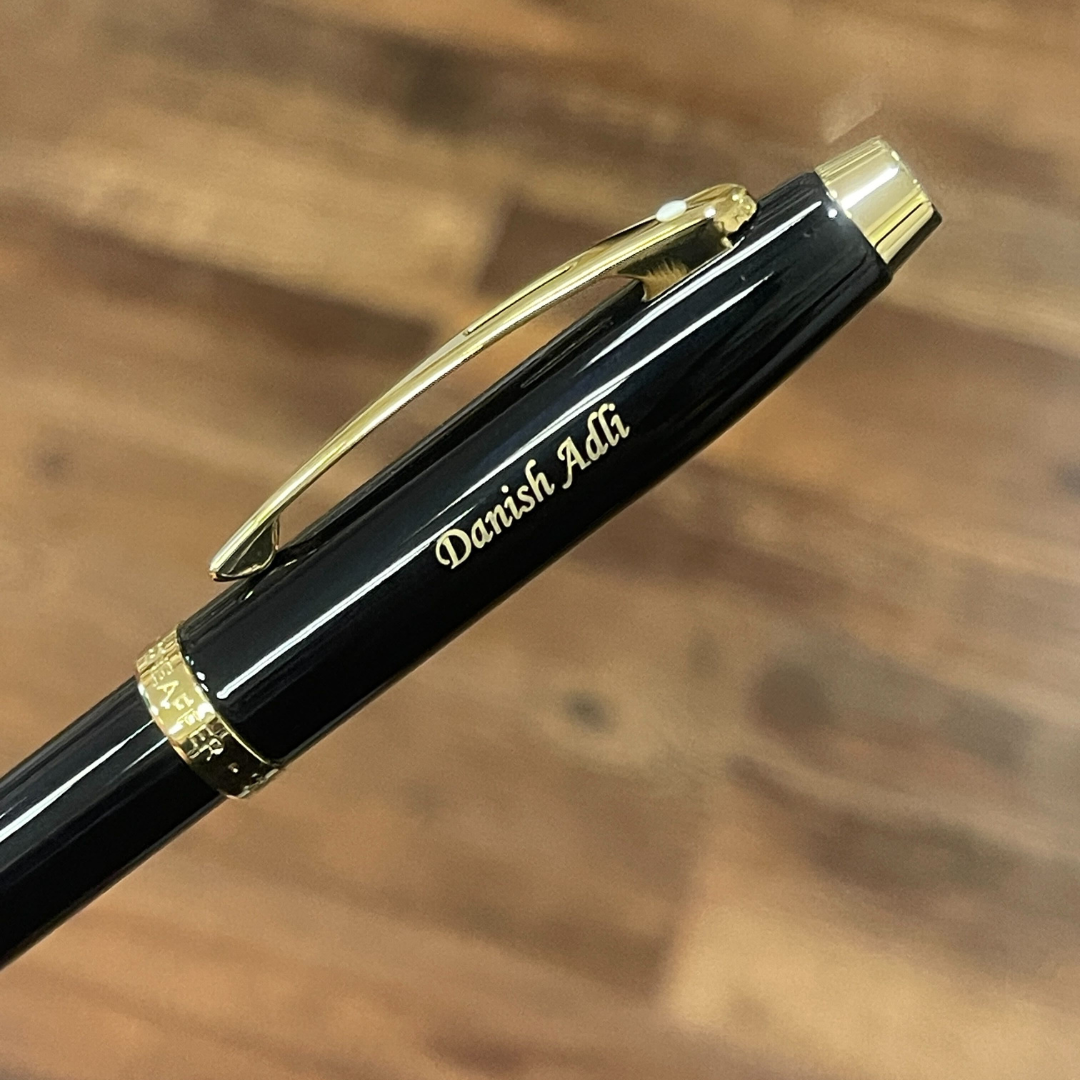 Sheaffer 100 E9322 Glossy Black With Gold Trims Fountain Pen (WW30) — Sheaffer fountain pen — precision nib writing instrument, at Cityluxe Singapore stationery store