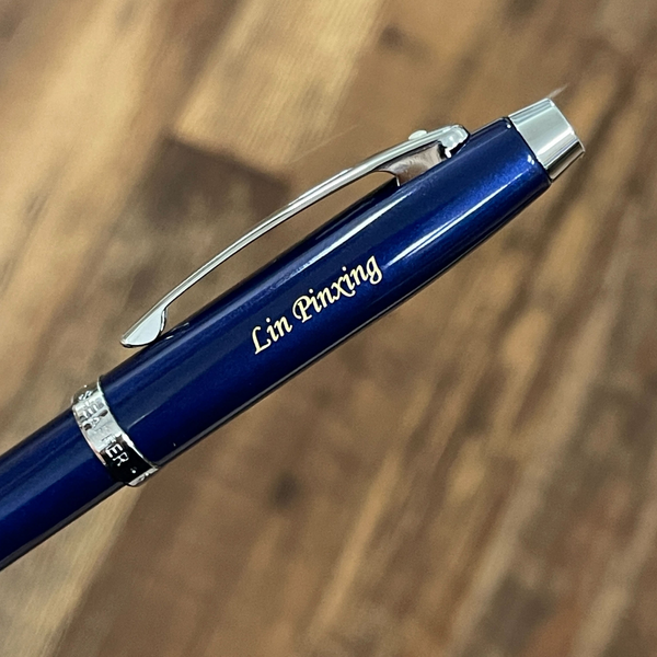 Load image into Gallery viewer, Sheaffer 100 E9339 Rollerball Pen - Glossy Blue Lacquer with Chrome Plated Trims
