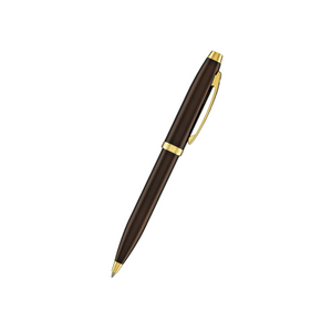 Sheaffer 100 E9370 Ballpoint Pen - Coffee Brown with PVD Gold-tone Trims