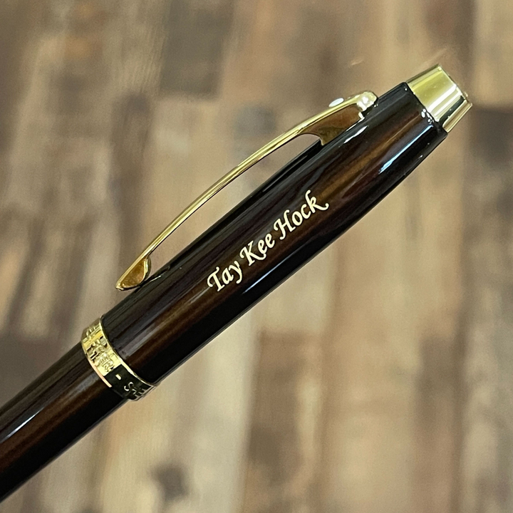 Sheaffer 100 E9370 Glossy Coffee Brown With PVD Gold-Tone Trim Rollerball Pen (WW30)