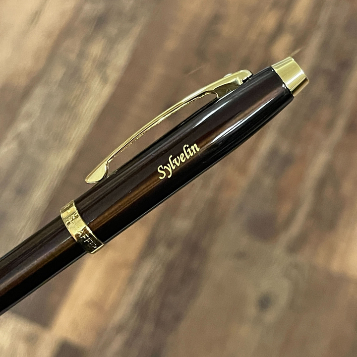Sheaffer 100 E9370 Glossy Coffee Brown With PVD Gold-Tone Trim Rollerball Pen (WW30)