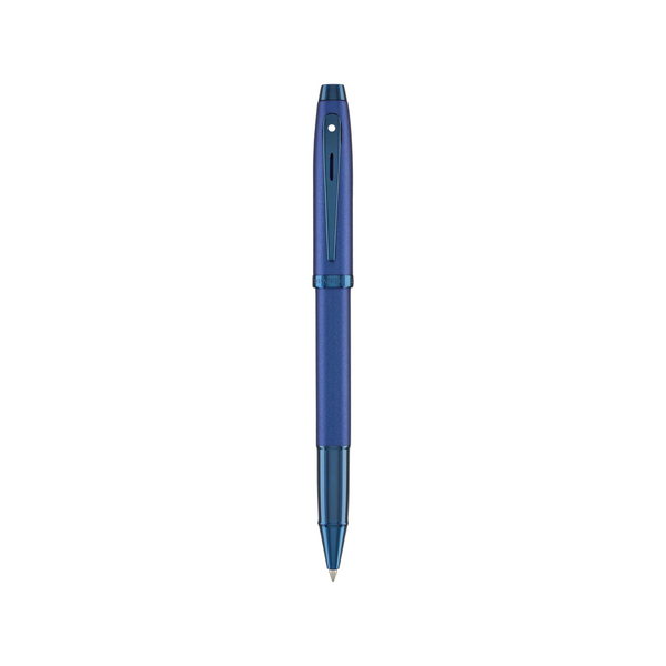 将图片加载到图库查看器，Sheaffer 100 E9371 Rollerball Pen - Satin Blue with PVD Blue Trims
