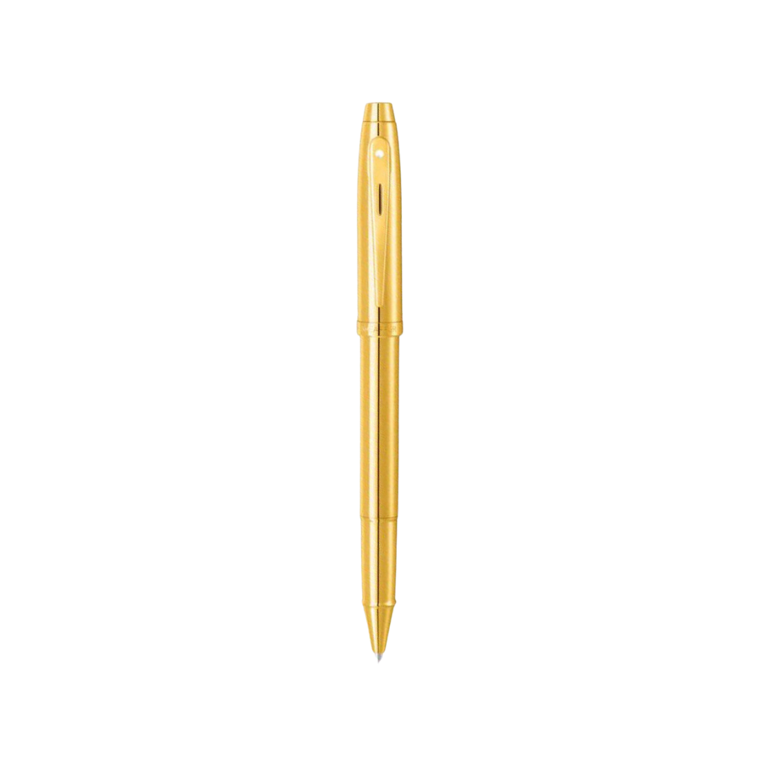 Sheaffer 100 E9372 PVD Gold With PVD Gold Trims Rollerball Pen (WW30)