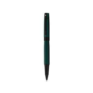 Sheaffer 300 E9346 Rollerball Pen - Matte Green Lacquer with Polished Black Trims