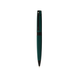 Sheaffer 300 E9346 Ballpoint Pen - Matte Green Lacquer with Polished Black Trims