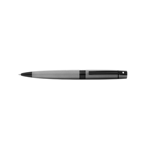 Sheaffer 300 E9345 Ballpoint Pen - Matte Gray Lacquer with Polished Black Trims