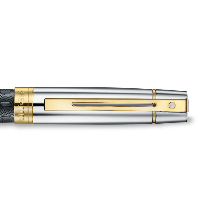 Sheaffer 300 E9347 Engraved Matt Black With Gold Trims Fountain Pen (WW30) — Sheaffer fountain pen — precision nib writing instrument, at Cityluxe Singapore stationery store