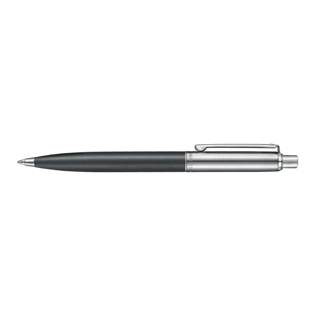 Sheaffer Sentinel Metal 331 Matte Black Barrel and Brished Chrome Cap Ballpoint Pen with Chrome Trims (WW31) — Sheaffer ballpoint pen — reliable smooth-writing everyday pen, at Cityluxe Singapore