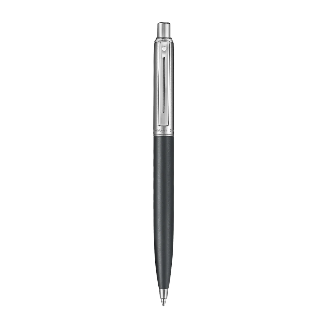 Sheaffer Sentinel Metal 331 Matte Black Barrel and Brished Chrome Cap Ballpoint Pen with Chrome Trims (WW31) — Sheaffer ballpoint pen — reliable smooth-writing everyday pen, at Cityluxe Singapore