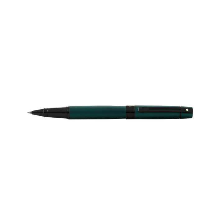 Sheaffer 300 E9346 Matte Green With Black Trims Rollerball Pen (WW30) — Sheaffer rollerball pen — fluid gel ink writing instrument, at Cityluxe Singapore