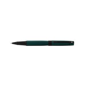 Sheaffer 300 E9346 Rollerball Pen - Matte Green Lacquer with Polished Black Trims