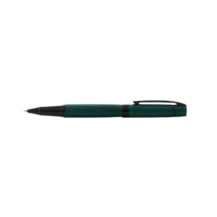 Sheaffer 300 E9346 Matte Green With Black Trims Rollerball Pen (WW30) — Sheaffer rollerball pen — fluid gel ink writing instrument, at Cityluxe Singapore