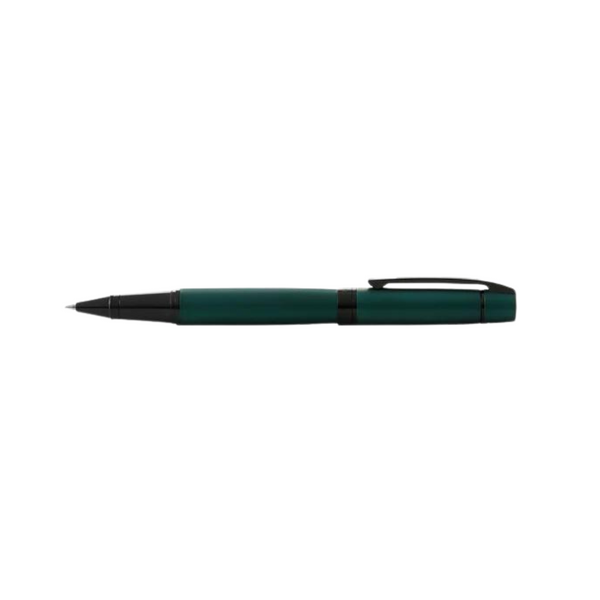 Load image into Gallery viewer, Sheaffer 300 E9346 Rollerball Pen - Matte Green Lacquer with Polished Black Trims
