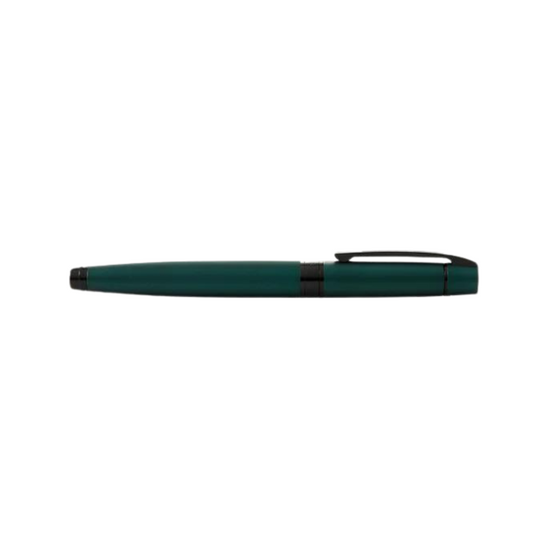 Load image into Gallery viewer, Sheaffer 300 E9346 Rollerball Pen - Matte Green Lacquer with Polished Black Trims
