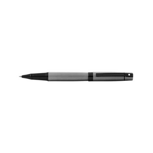 Load image into Gallery viewer, Sheaffer 300 E9345 Rollerball Pen - Matte Gray Lacquer with Polished Black Trims
