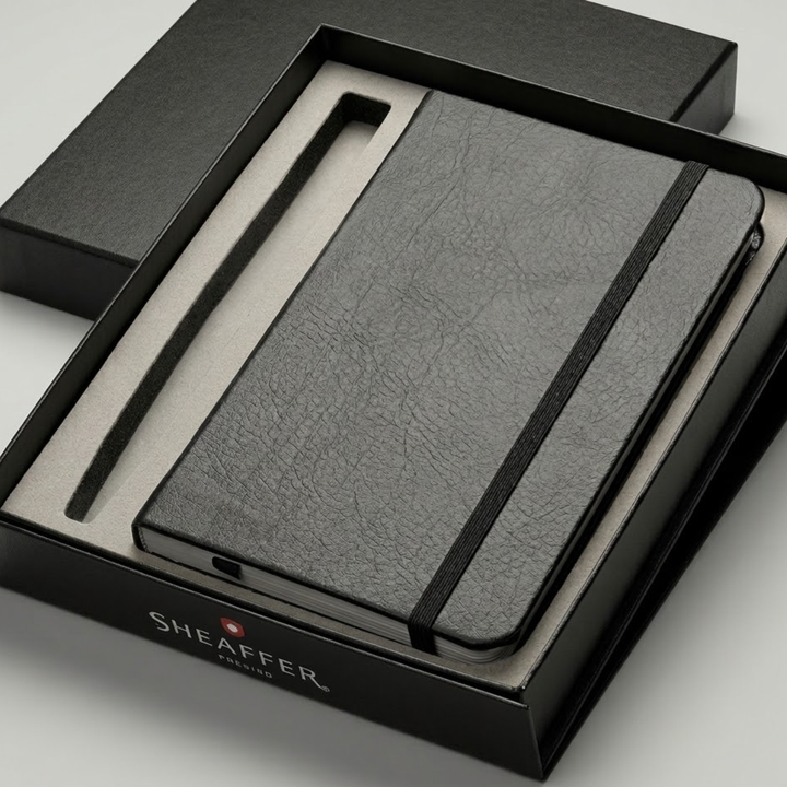 Sheaffer VFM E9405 Matte Black CT Ballpoint Pen with A6 Notebook Gift Set