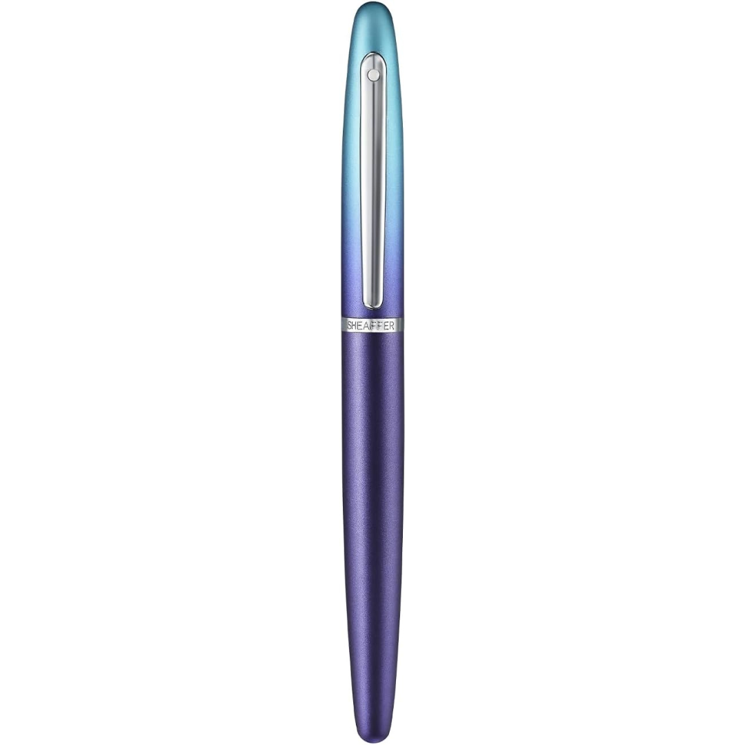 Sheaffer VFM 9430 Expressions Blue and Purple Pearlised Gradient Fountain Pen with Chrome-Plated Trims (WW31 Expressions) — Sheaffer fountain pen — precision nib writing instrument, at Cityluxe Singap