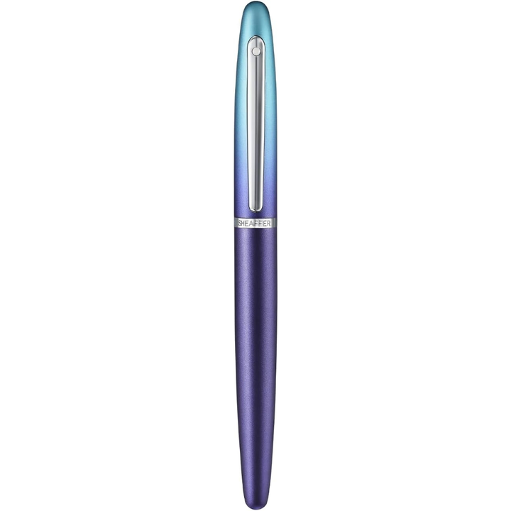 Sheaffer VFM 9430 Expressions Blue and Purple Pearlised Gradient Fountain Pen with Chrome-Plated Trims (WW31 Expressions) — Sheaffer fountain pen — precision nib writing instrument, at Cityluxe Singap