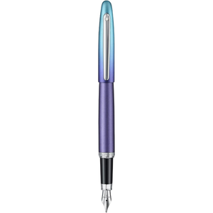 Sheaffer VFM 9430 Expressions Blue and Purple Pearlised Gradient Fountain Pen with Chrome-Plated Trims (WW31 Expressions)