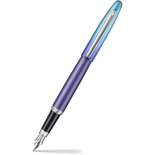Sheaffer VFM 9430 Expressions Blue and Purple Pearlised Gradient Fountain Pen with Chrome-Plated Trims (WW31 Expressions) …