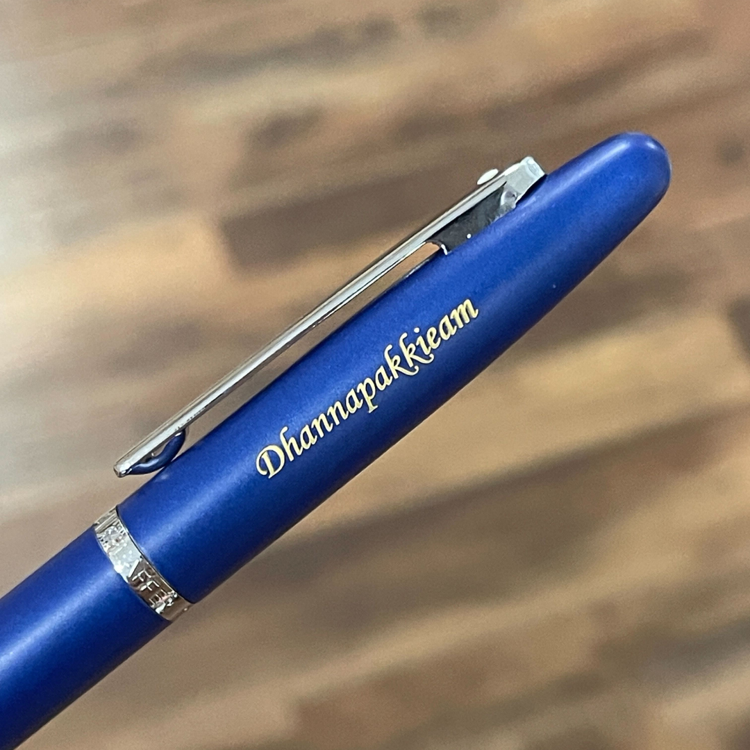 Sheaffer  VFM E9401 Neon Blue With Chrome Trims Rollerball Pen (WW31) — Sheaffer rollerball pen — fluid gel ink writing instrument, at Cityluxe Singapore