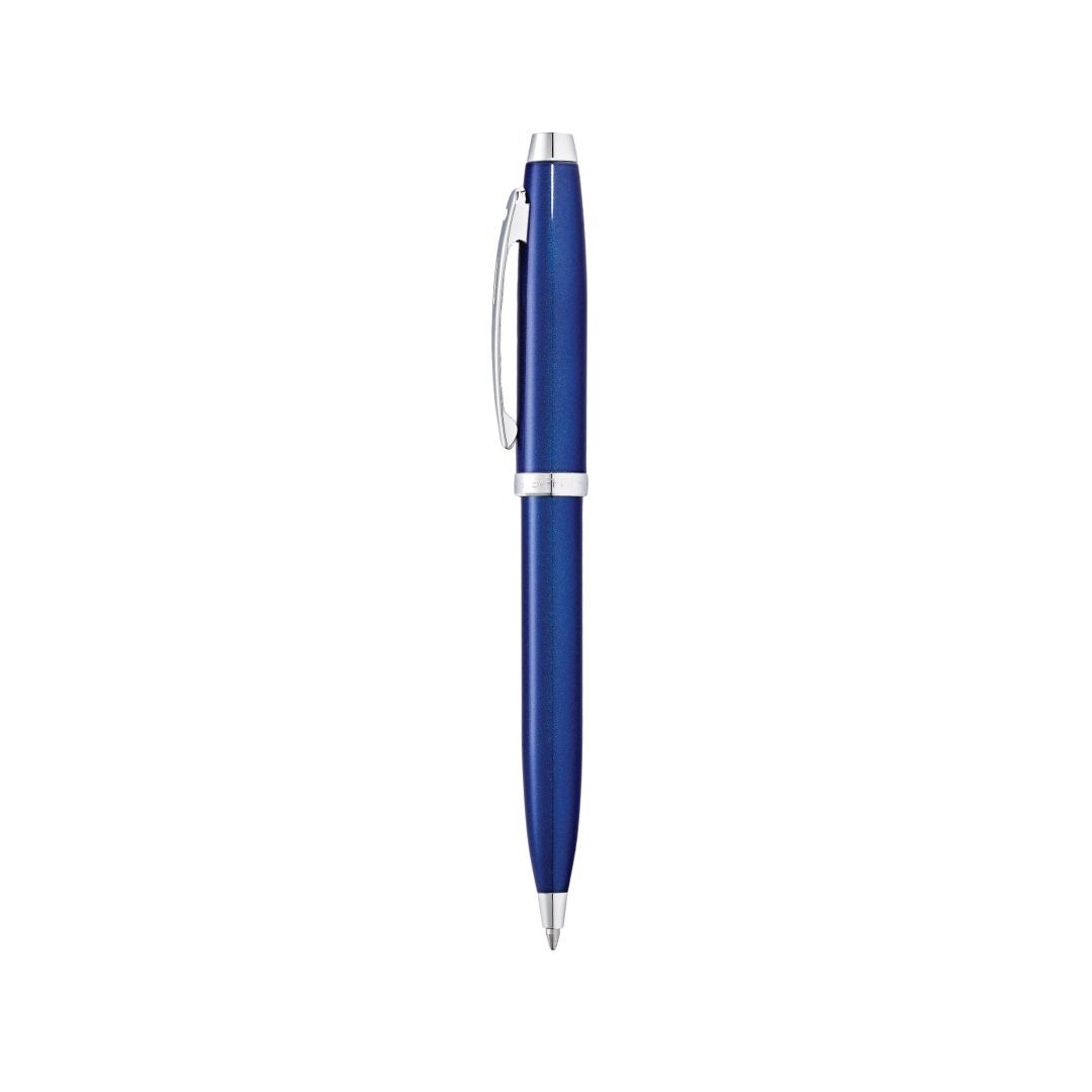Sheaffer 100 Glossy Blue Lacquer CT Ballpoint Pen &amp; Two Ballpoint Refill with Gift Box
