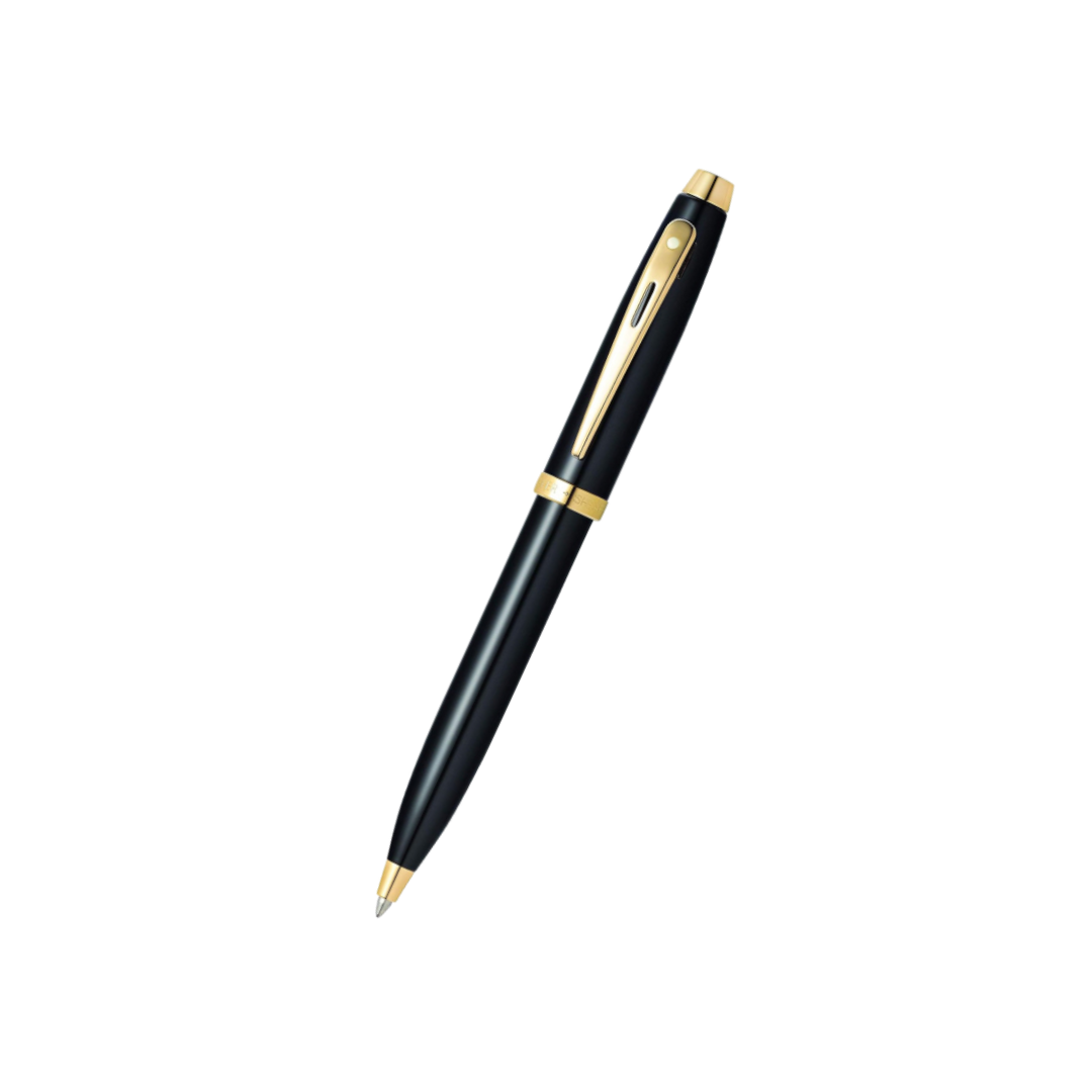 Sheaffer 100 E9322 Ballpoint Pen - Glossy Black with Gold-tone Trims