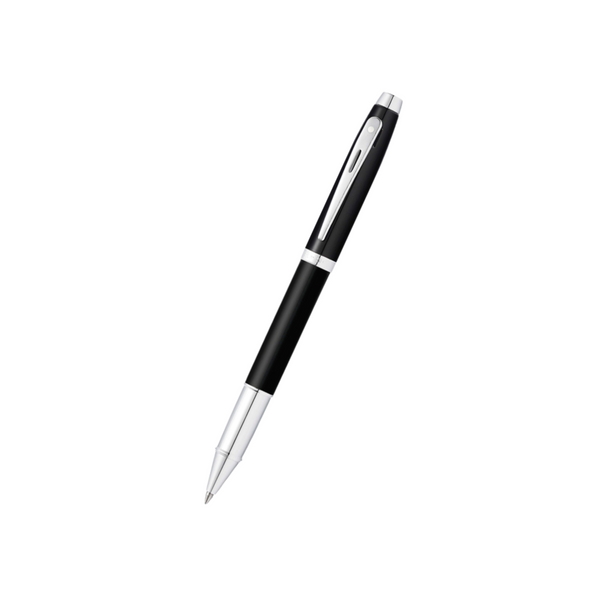 Sheaffer 100 E9317 Matte Black With Chrome Trims Rollerball Pen (WW30) — Sheaffer rollerball pen — fluid gel ink writing instrument, at Cityluxe Singapore