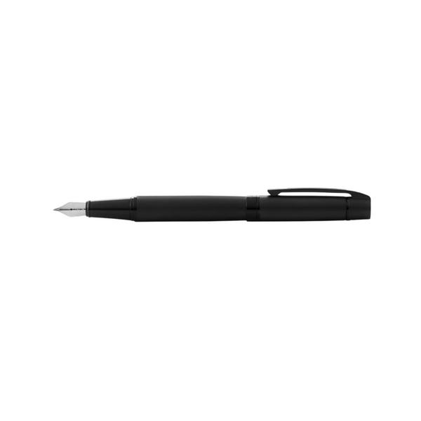 将图片加载到图库查看器，Sheaffer 300 E9343 Fountain Pen - Matte Black Lacquer with Polished Black Trims
