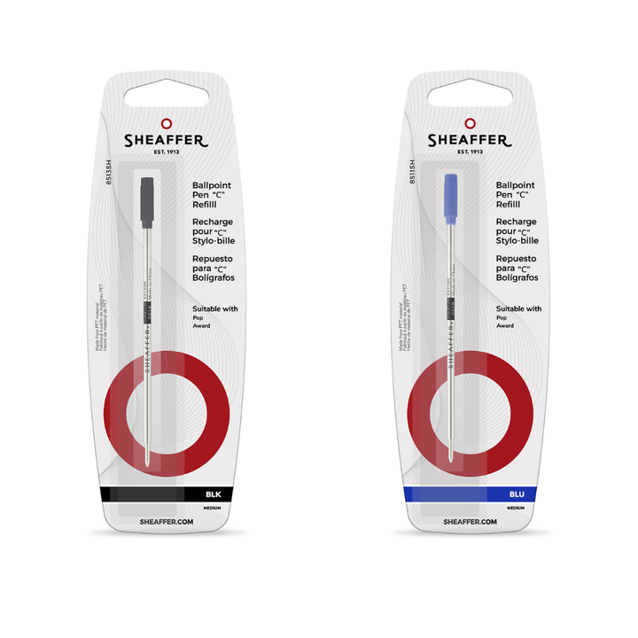 Sheaffer Ballpoint Pen Refill Blister Card - Blue for Award &amp; Defini
